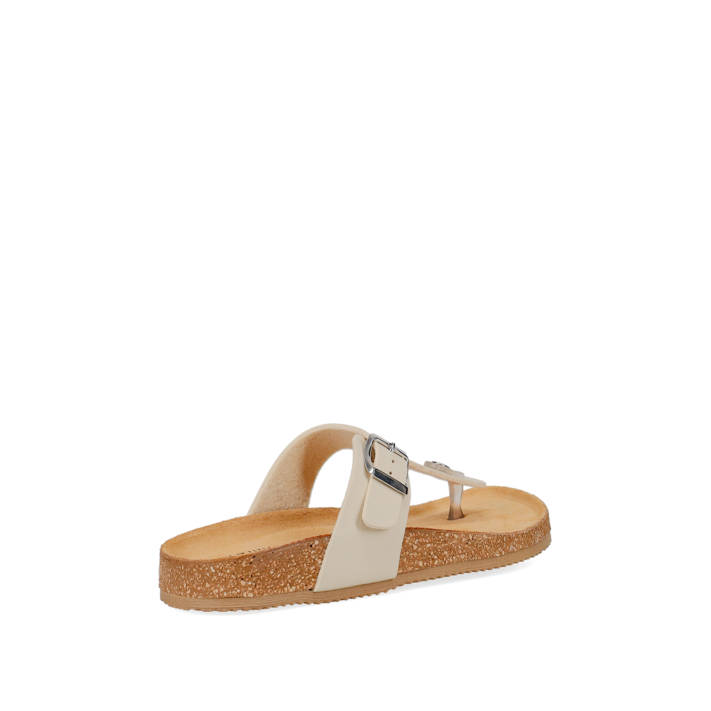 Beige footbed sandal