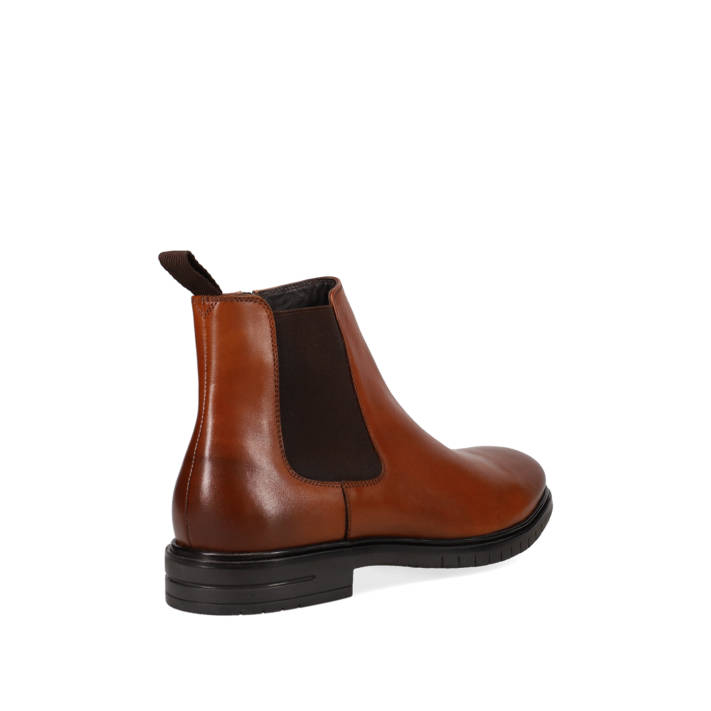 Mens tan leather Chelsea bootie