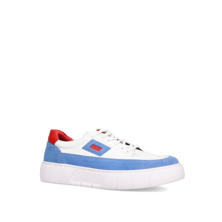 Λευκό δερμάτινο ανδρικό sneaker