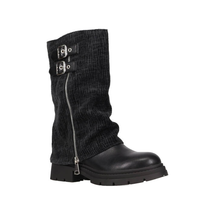 Black bootie with gaiter