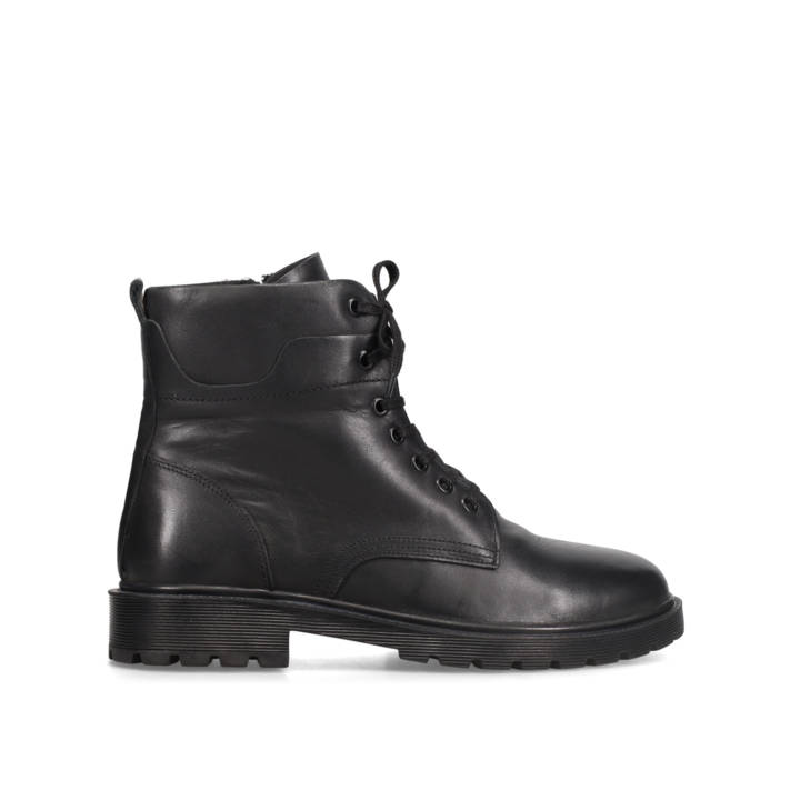 Men''s leather black bootie