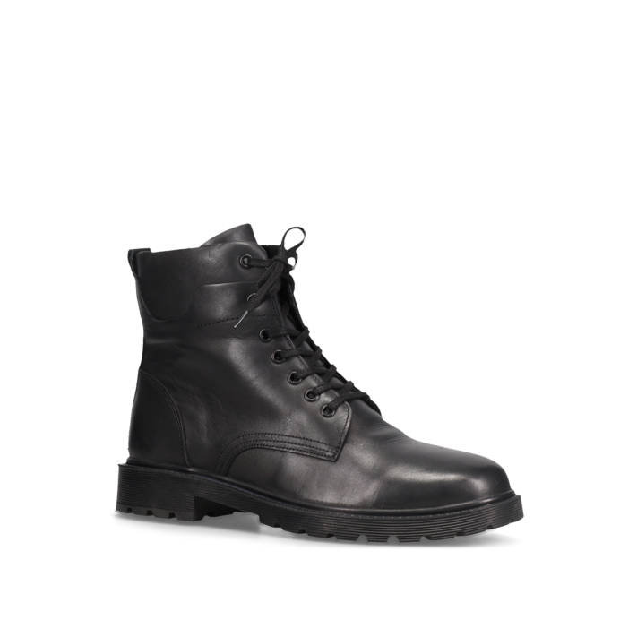 Men''s leather black bootie