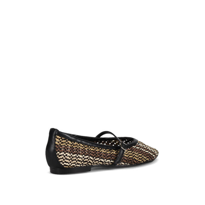 Beige wooven ballet flat