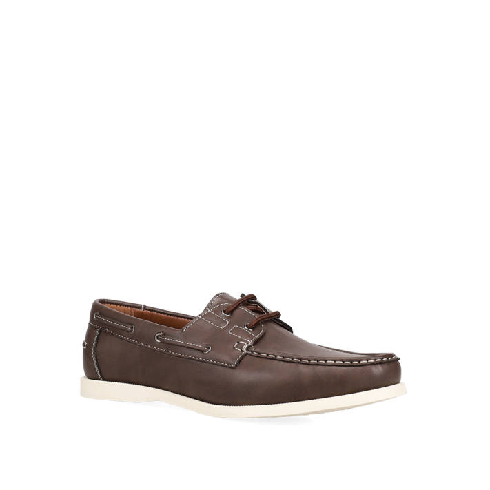 Καφέ ανδρικό παπούτσι boat shoe
