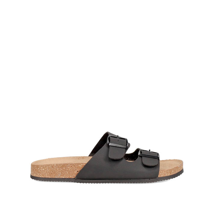 Μαύρο ανδρικό footbed σανδάλι