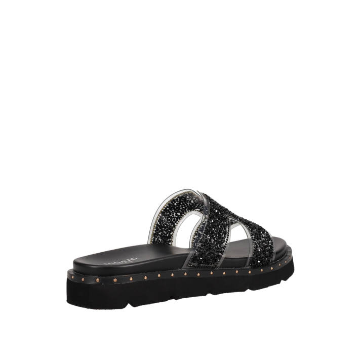 Black footbed sandal