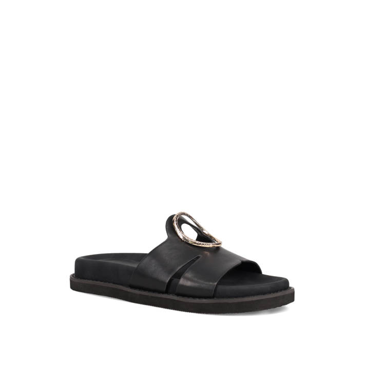 Black footbed sandal