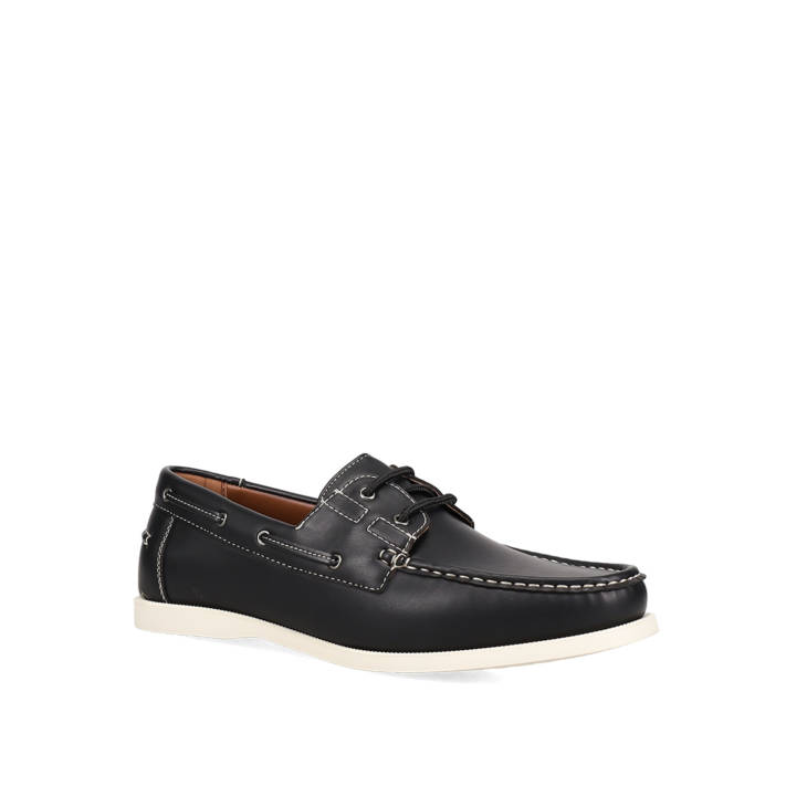 Μαύρο ανδρικό παπούτσι boat shoe