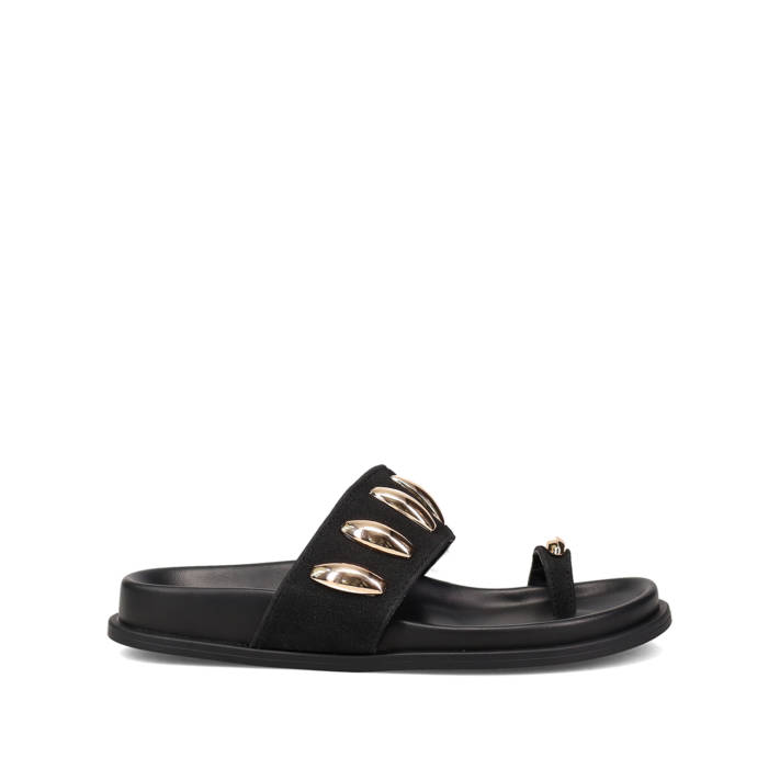 Μαύρο footbed σανδάλι