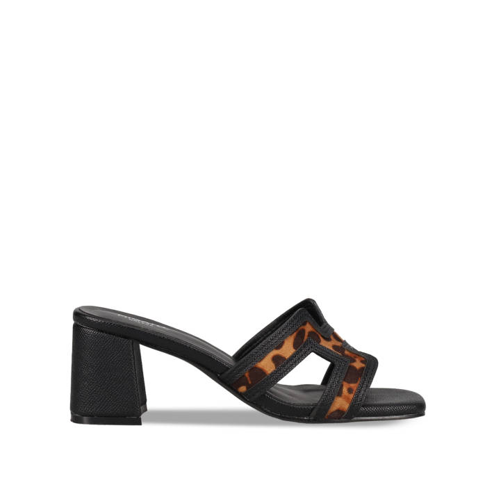 Black mule sandal