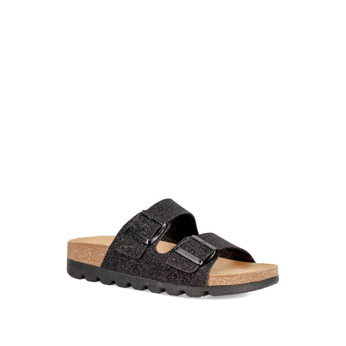 Μαύρο footbed σανδάλι