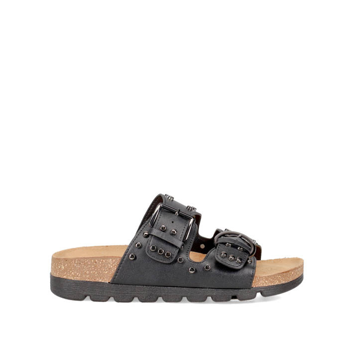 Μαύρο footbed σανδάλι