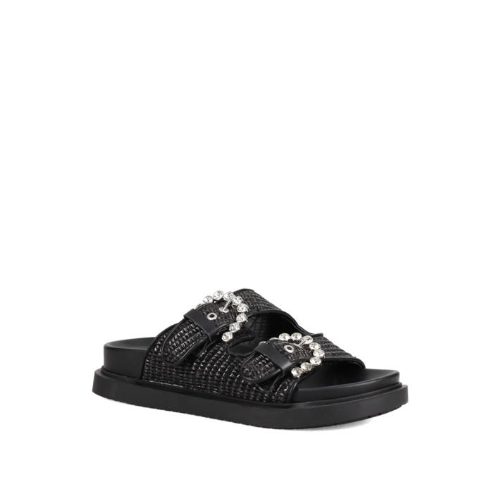 Black footbed sandal