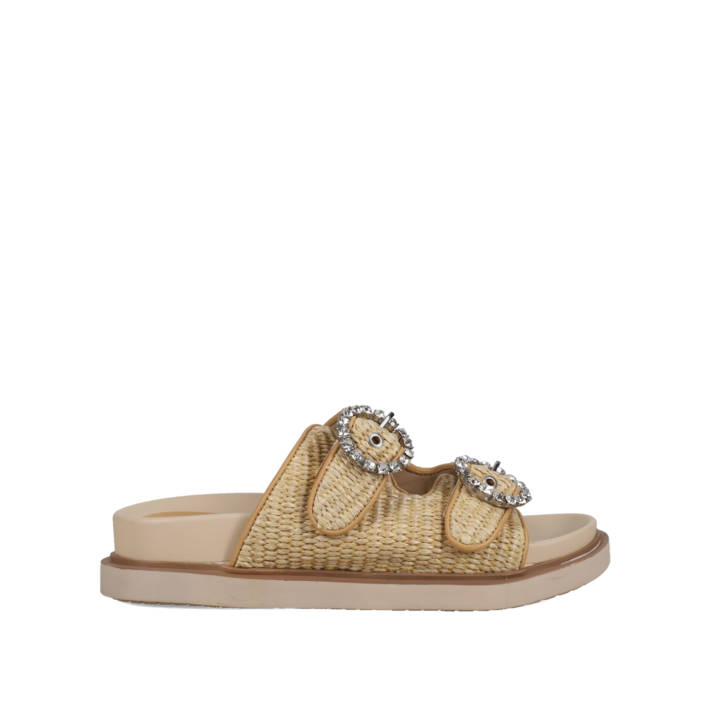 Beige footbed sandal