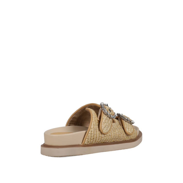 Beige footbed sandal