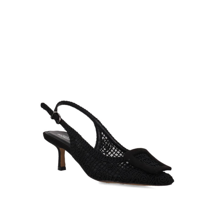 Black slingback pump