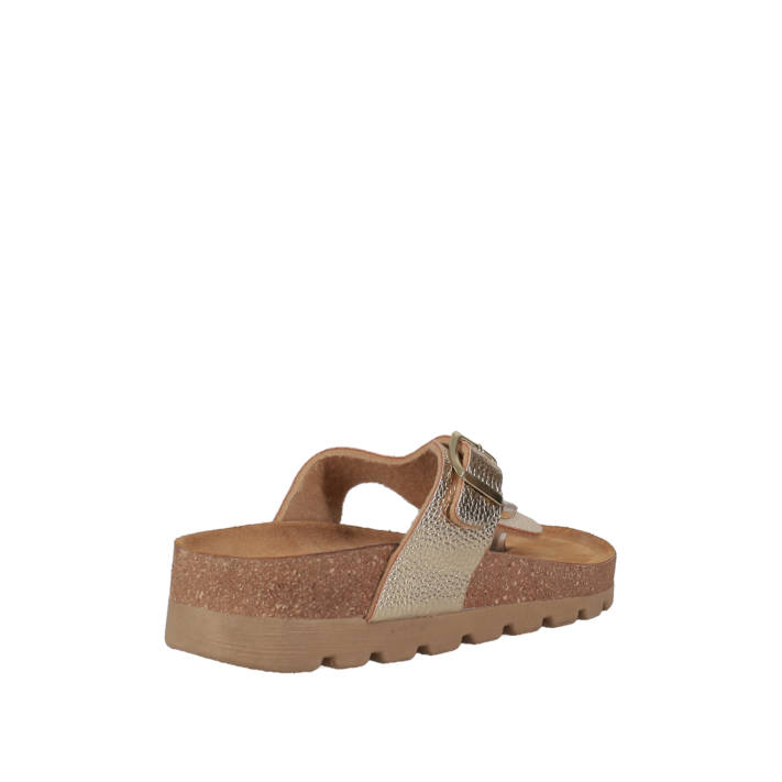 Gold footbed sandal