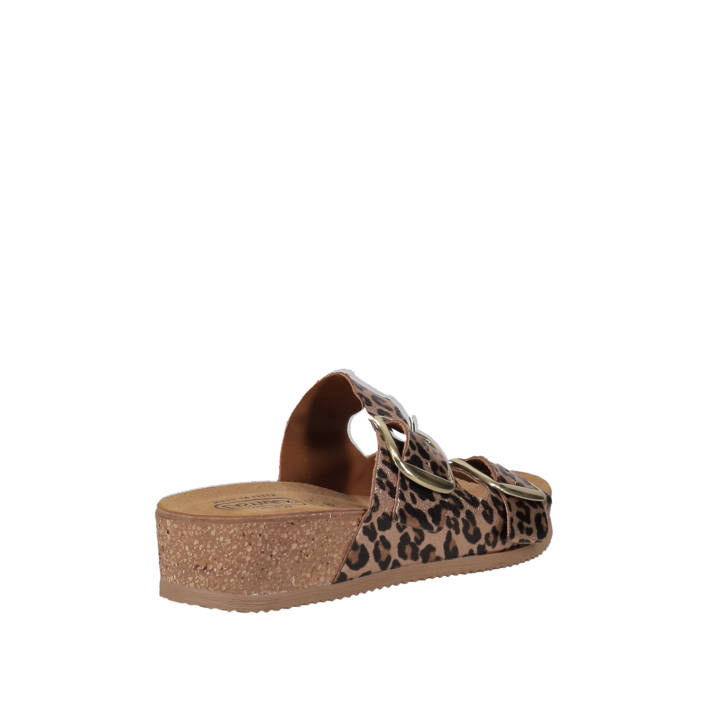 Animal print footbed sandal