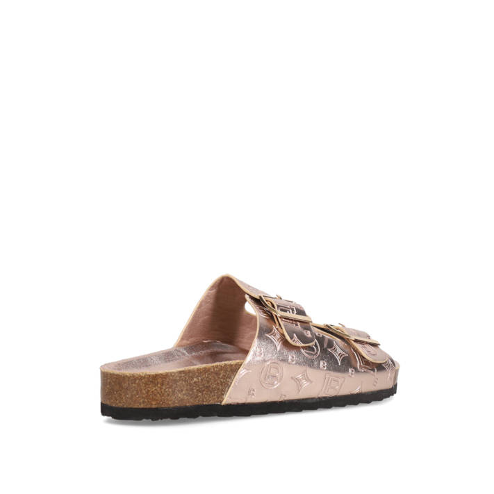 Rose gold footbed sandal