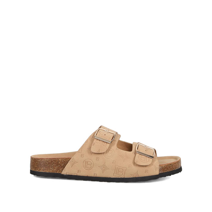 Μπεζ footbed σανδάλι