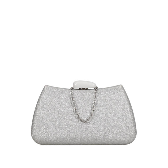 Ασημί clutch τσαντάκι