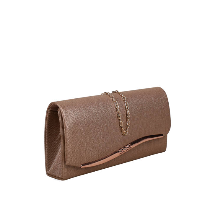 Rose gold envelope bag