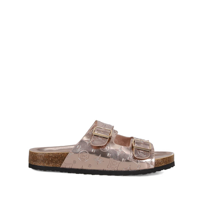 Pewter footbed sandal