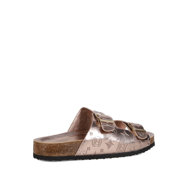 Pewter footbed sandal