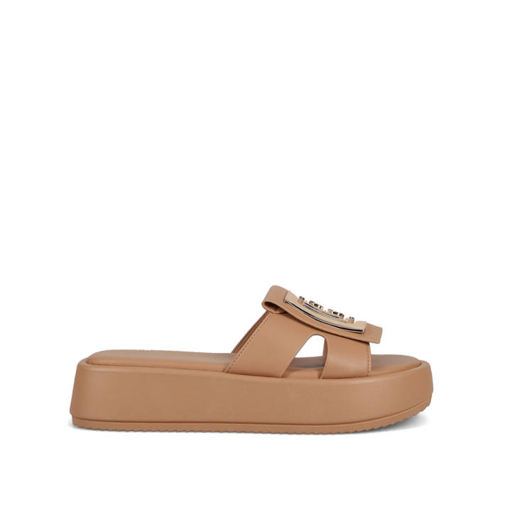 Μπεζ flatform σανδάλι