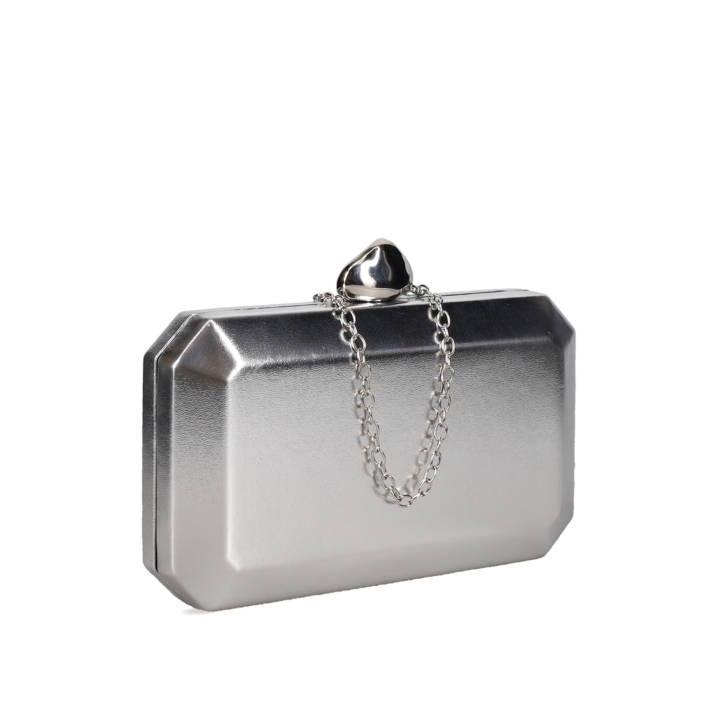 Ασημί clutch τσαντάκι