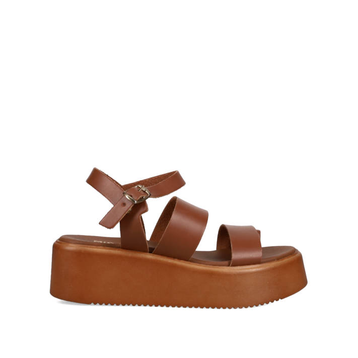 Ταμπα δερμάτινο flatform σανδάλι