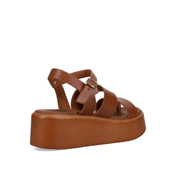 Ταμπα δερμάτινο flatform σανδάλι