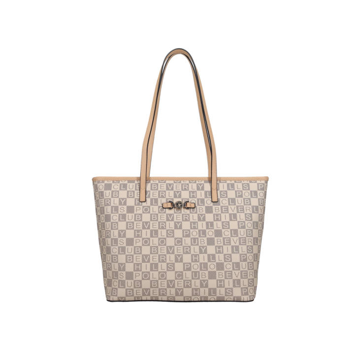 Beige shoulder bag