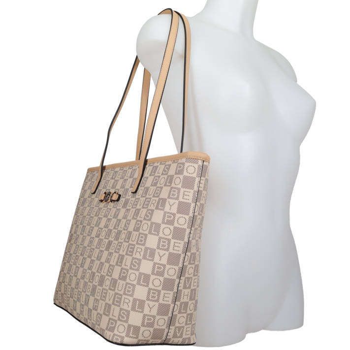 Beige shoulder bag
