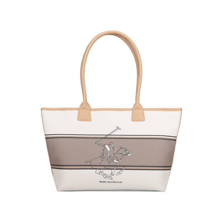 Beige shoulder bag