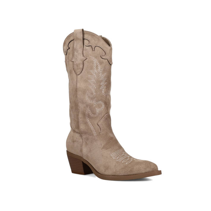 Beige western boot