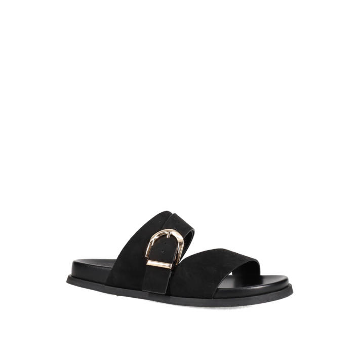 Black footbed sandal