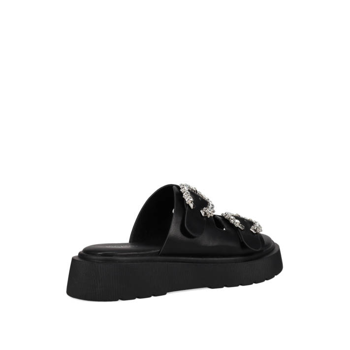 Black footbed sandal