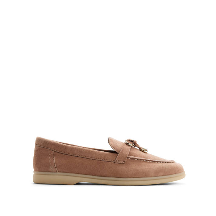 Καφέ δερμάτινο loafer CRERAS-IN