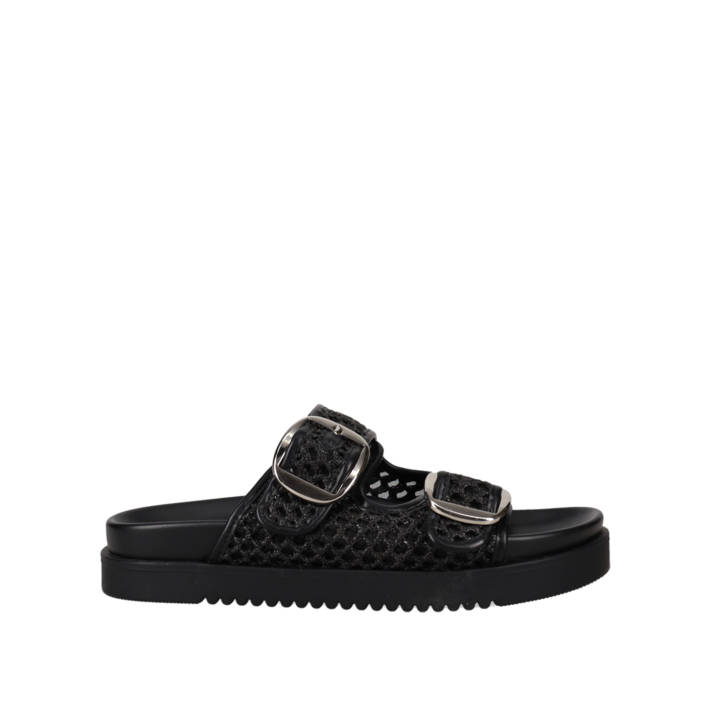 Black footbed sandal