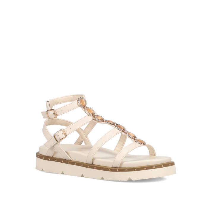 Ecru footbed sandal