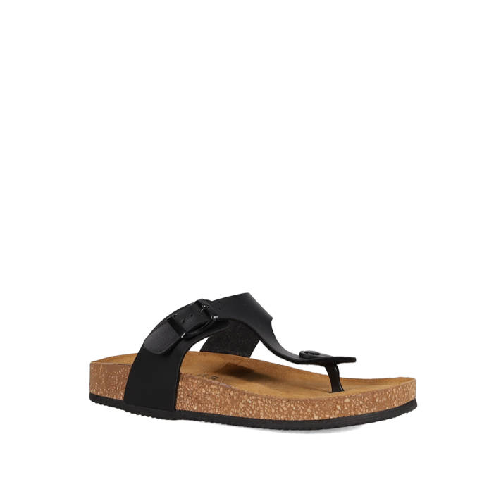 Black footbed sandal