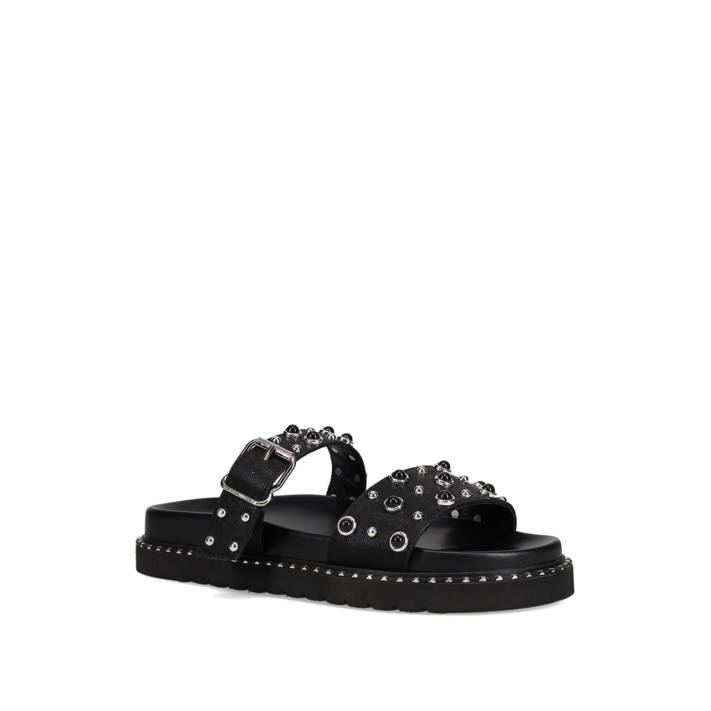 Black footbed sandal