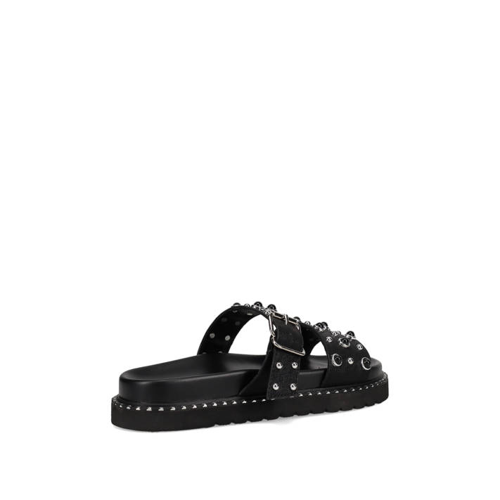 Black footbed sandal