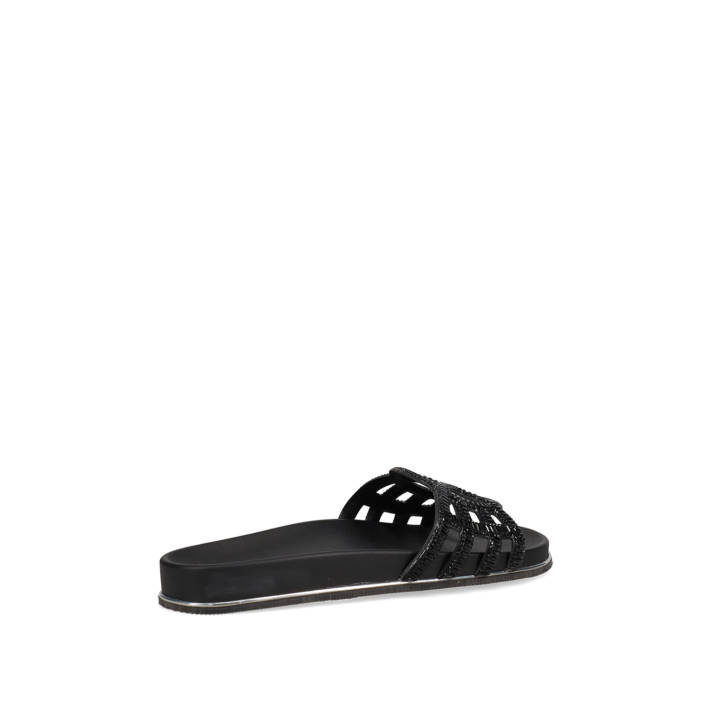 Black footbed sandal