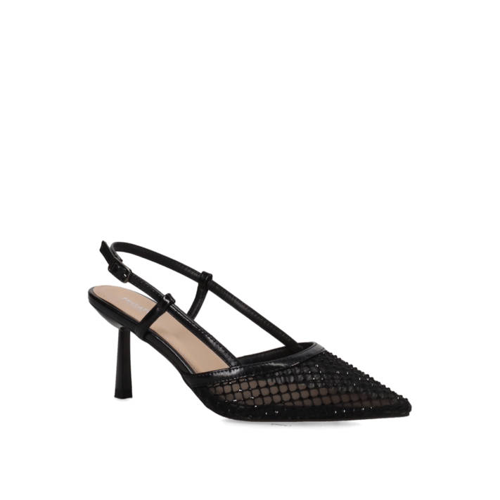 Black slingback pump