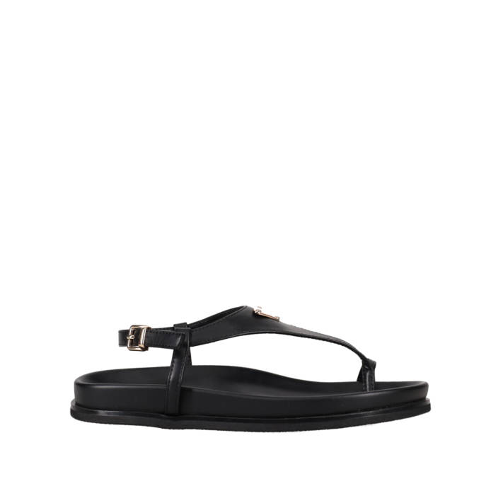 Black footbed sandal