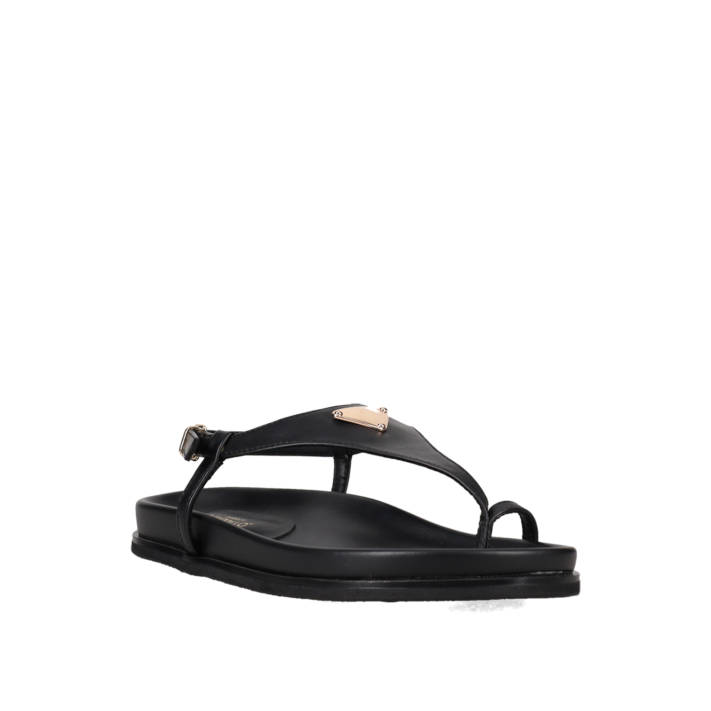 Black footbed sandal
