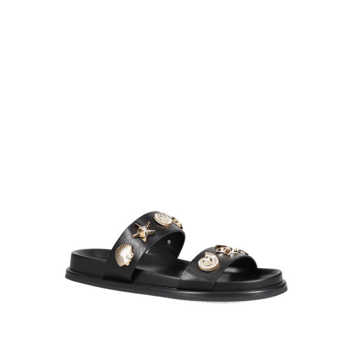 Black footbed sandal