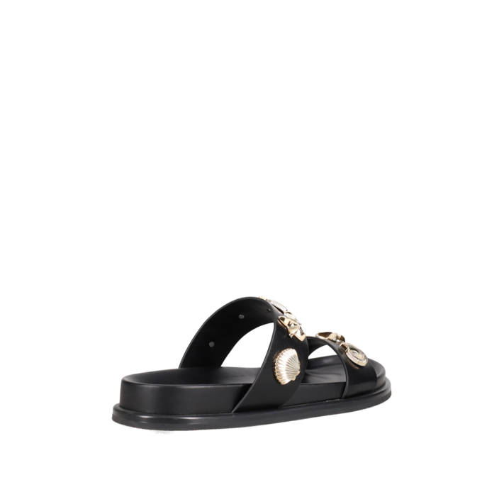 Black footbed sandal